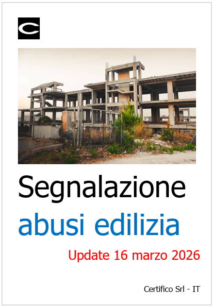 Segnalazione abusi edilizi / Update 16 marzo 2026