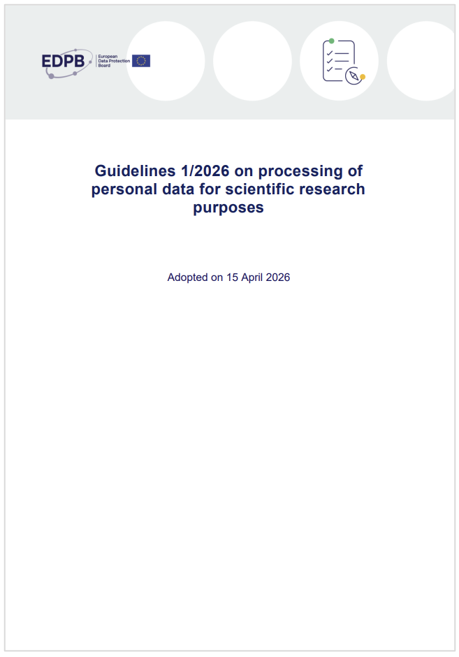 Guidelines EPBD 1/2026 on processing of personal data for scientific research purposes