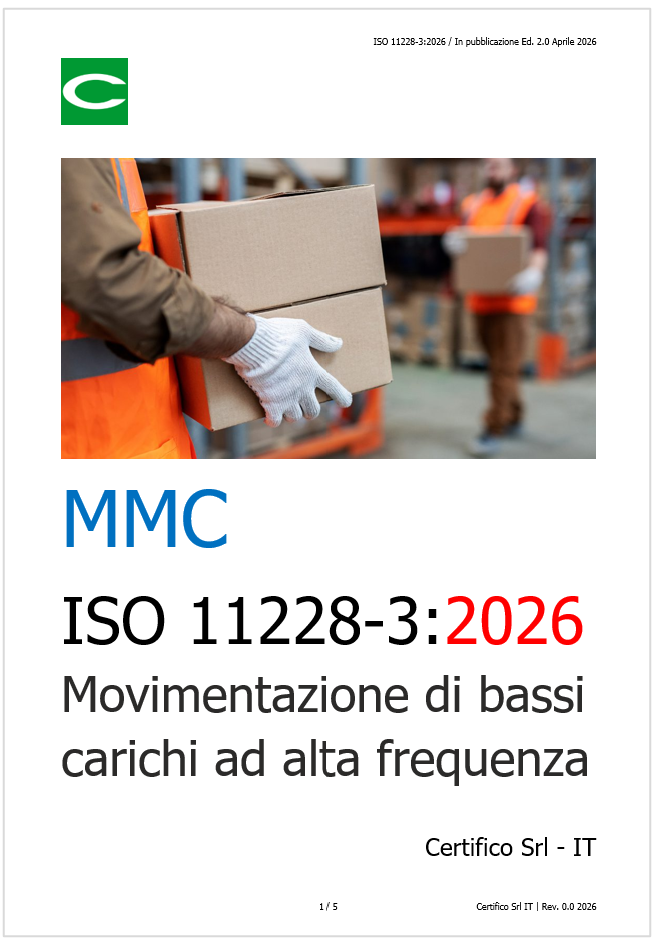 ISO 11228-3:2026 /&nbsp;In pubblicazione Ed. 2.0 / Aprile 2026