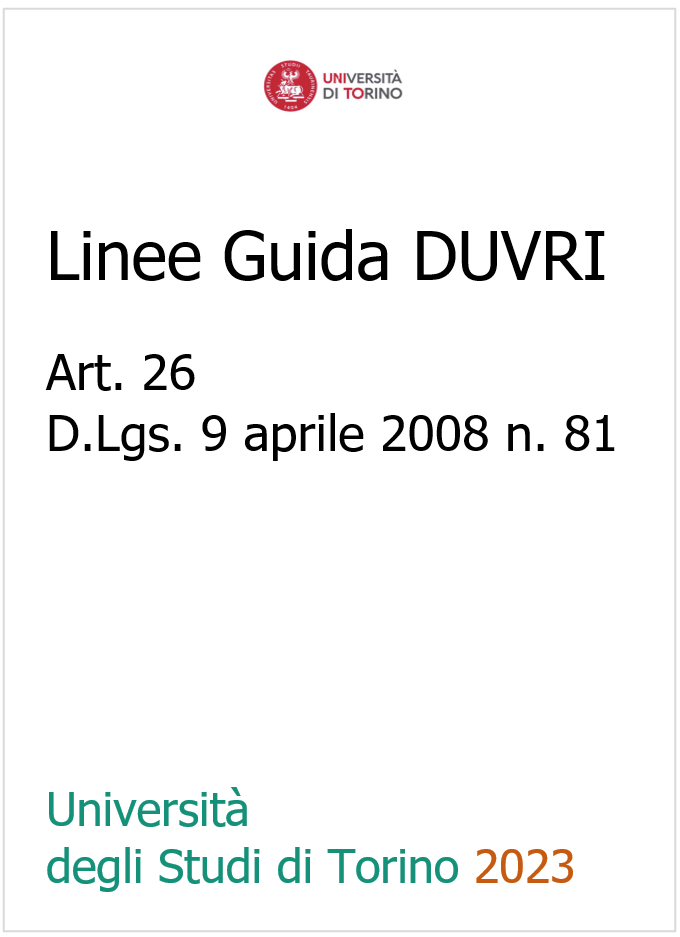 Linee Guida DUVRI / Univerisità degli Studi di Torino 2023