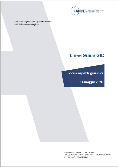 Linee Guida GID / Focus aspetti giuridici / ANCE 14 maggio 2026
