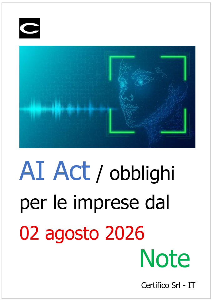 AI Act / obblighi per le imprese dal 02 agosto 2026 