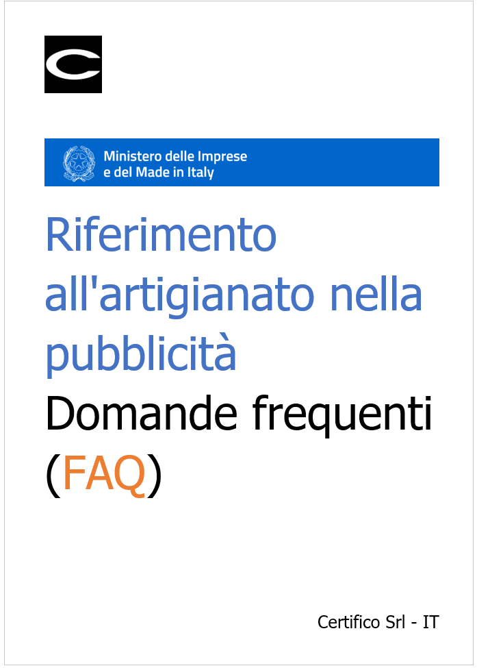 Riferimento all'artigianato nella pubblicità Riferimento all'artigianato nella pubblicità