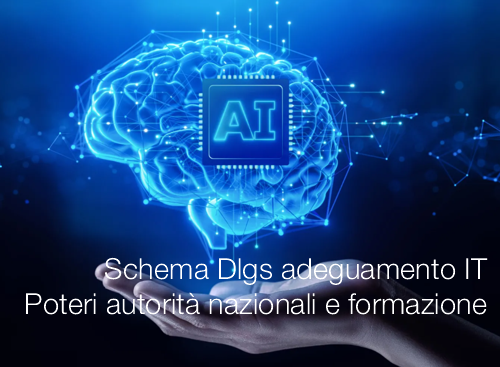 Schema Dlgs adeguamento nazionale Regolamento AI / Poteri autorità nazionali e utilizzo nella formazione