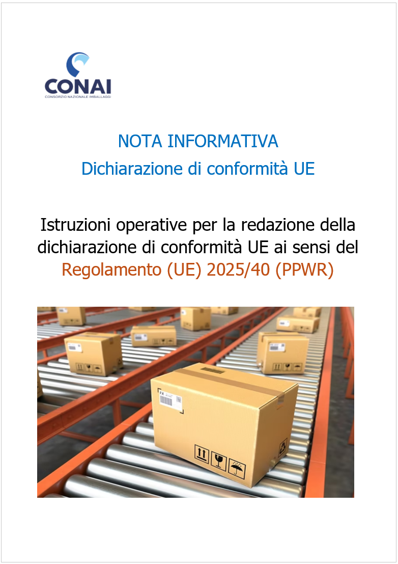 Nota informativa CONAI / Dichiarazione di conformità degli imballaggi