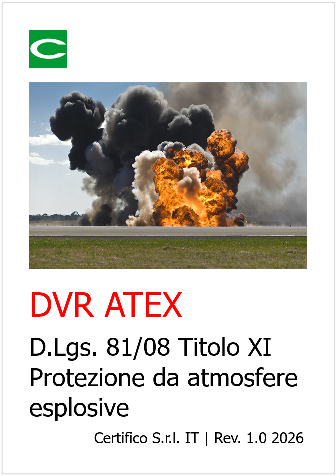 DVR ATEX | D.Lgs. 81/08 Titolo XI Protezione da atmosfere esplosive