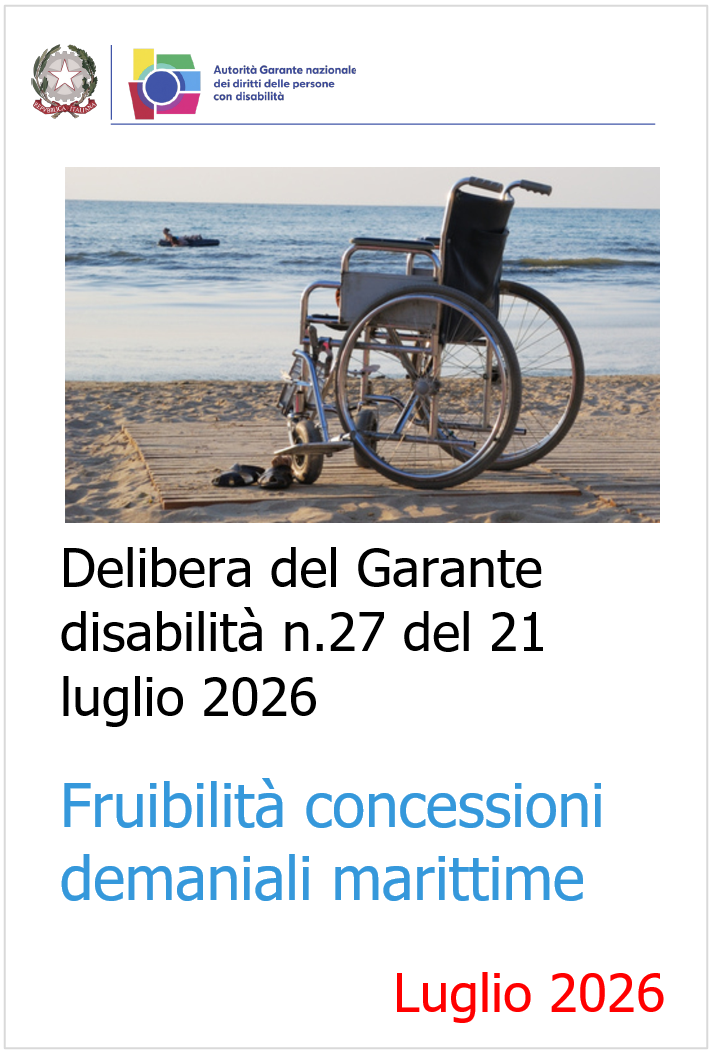 Delibera del Garante disabilit&agrave; n.27 del 21 luglio 2026