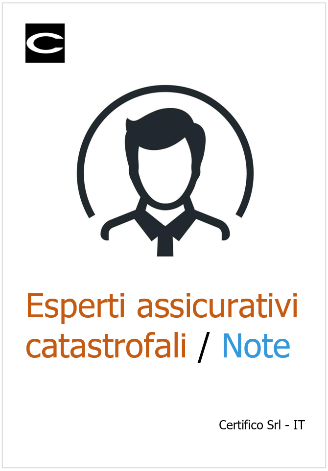 Esperti assicurativi catastrofali / Note