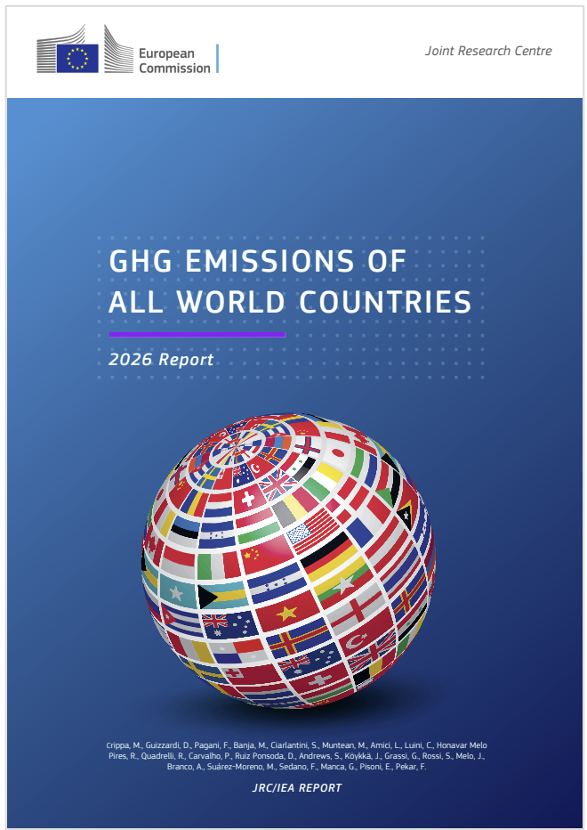 GHG emissions of all world countries / 2026 JRC report