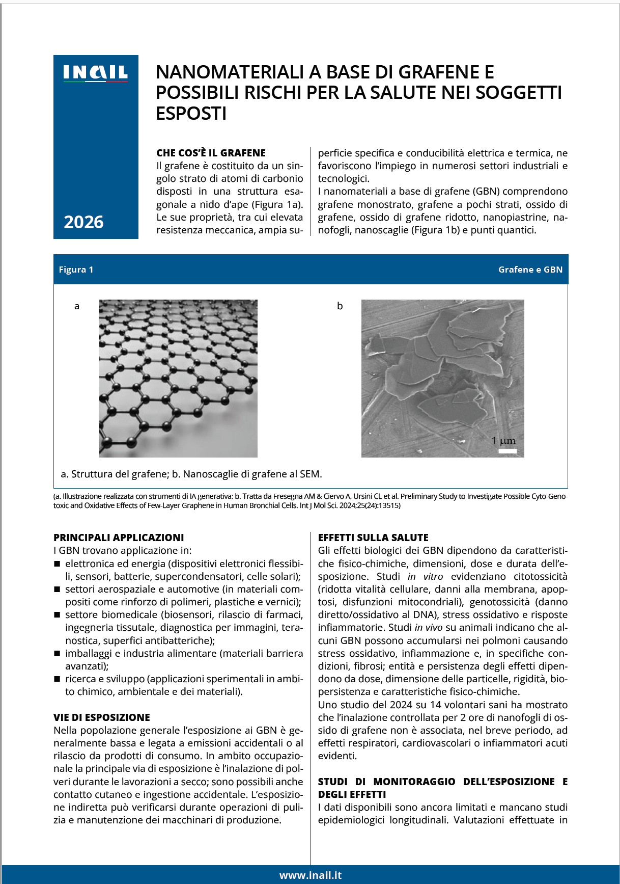 Nanomateriali a base di grafene e possibili rischi per la salute nei soggetti esposti