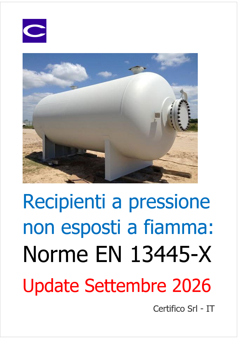 Recipienti a pressione non esposti a fiamma Recipienti a pressione non esposti a fiamma