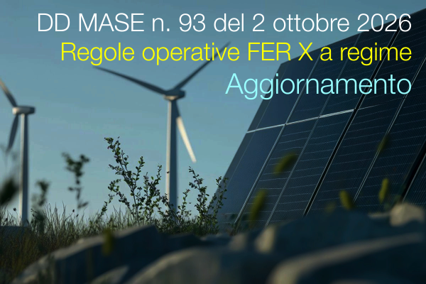 DD MASE n. 93 del 2 ottobre 2026 / Aggiornamento Regole operative FER X a regime
