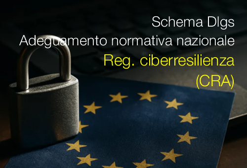 Schema Dlgs adeguamento normativa nazionale Regolamento ciberresilienza (CRA)