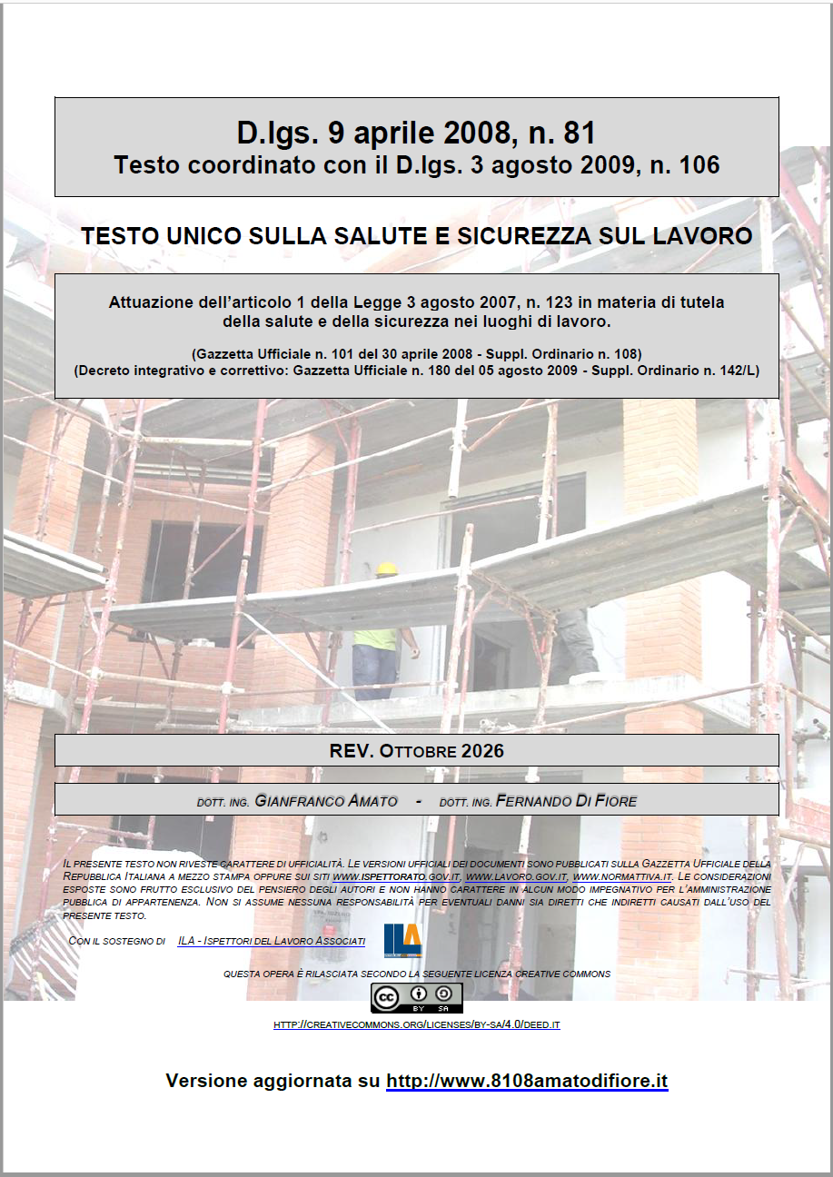 Testo Unico Sicurezza D.Lgs. 81/2008 - 10.2026