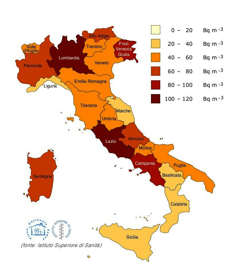 Italia RadonMapISS Italia RadonMapISS