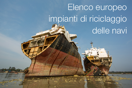 Elenco  europeo impianti riciclaggio delle  navi