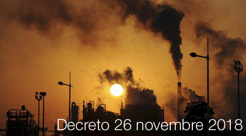 Decreto 26 novembre 2018