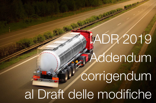 ADR 2019 Addendum e corrigendum al Draft delle modifiche