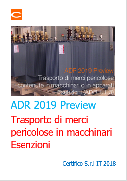 ADR 2019 Preview   Trasporto di merci pericolose in macchinari Esenzioni