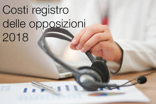 Costi registro opposizioni