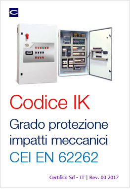 EN 62262 Grado protezione impatti meccanici IK 01