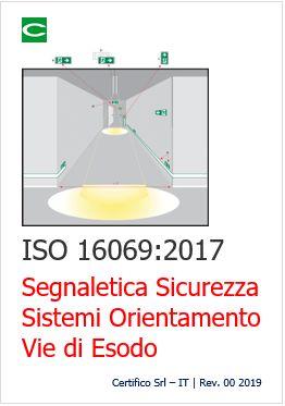 ISO 16069 SWGS Segnaletica Sistemi orientamento Vie di esodo