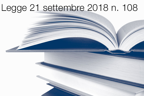 Legge 21 settembre 2018 n  108