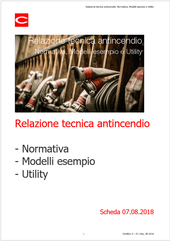 Relazione tecnica antincendio   Normativa Modelli esempio e Utility