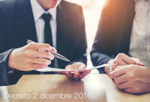 DECRETO 2 DICEMBRE 2016