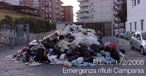 DL 6 novembre 2008 n  172 Emergenza rifiuti Campania
