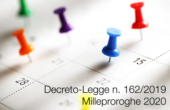 Decreto Legge 30 dicembre 2019 n  162 milleproroghe 2020