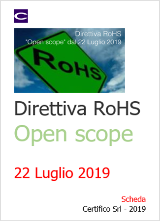 Direttiva RoHS Open Scope 2019