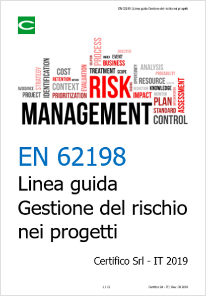 EN 62198 Linea guida gestione del rischio nei progetti