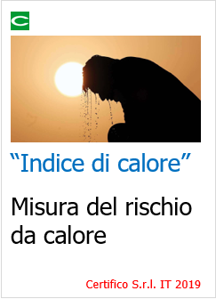 Indice di calore   Misura del rischio da calore Rev 00 2019