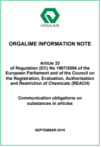 Information Note Art  33 REACH Sept 2018 Orgalime