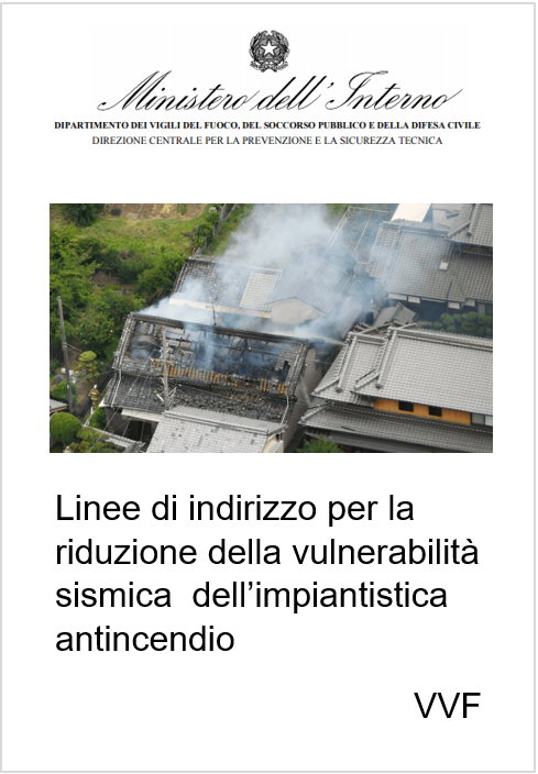 Linee di indirizzo riduzione vulnerabilit  sismica impiantistica antincendio