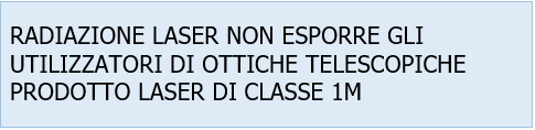 Prodotto laser classe 1M