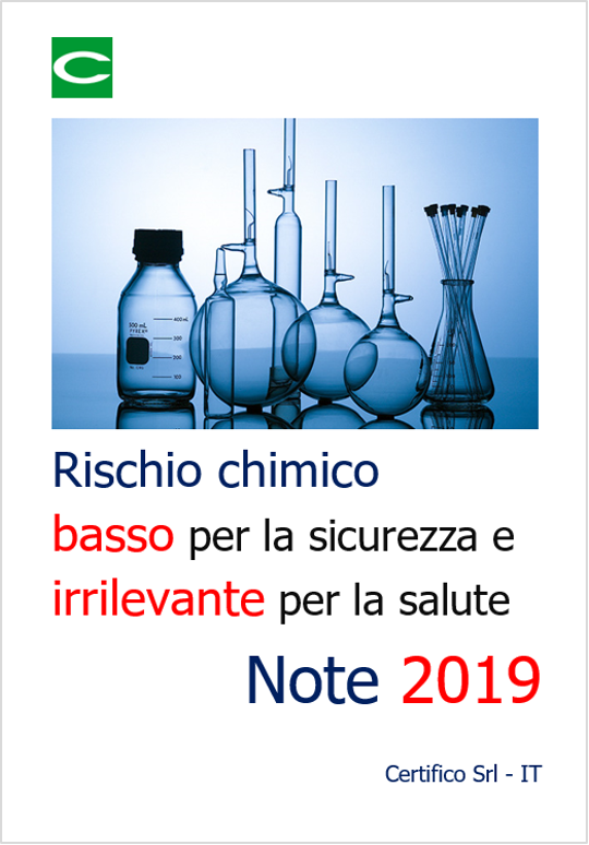 Rischio chimico basso sicurezza irrilevante salute