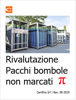 Rivalutazione Pacchi bombole non marcati     INAIL