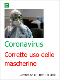 Coronavirus Corretto uso delle mascherine