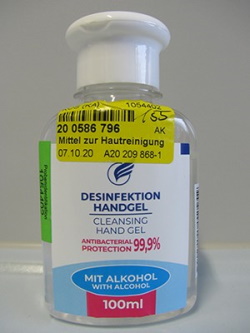 Gel disinfettante mani