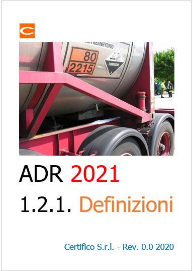 ADR 2021 Definizioni
