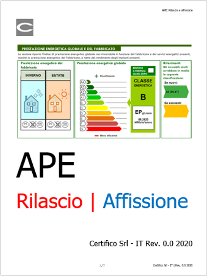 APE Rilascio e affissione