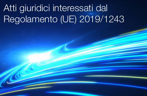 Atti interessati dal Regolamento 2019 1243