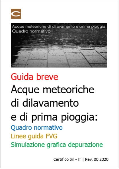 Breve guida acque meteoriche di dilavamento e di prima pioggia