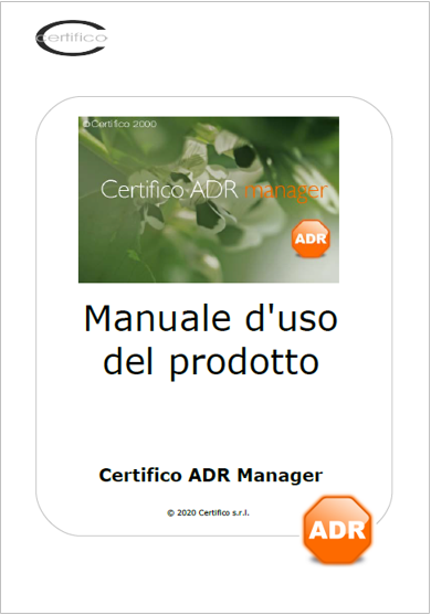 Certifico ADR Manager Manuale d Uso Rev  2020