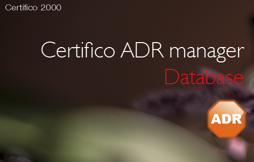 Certifico ADR Manager database