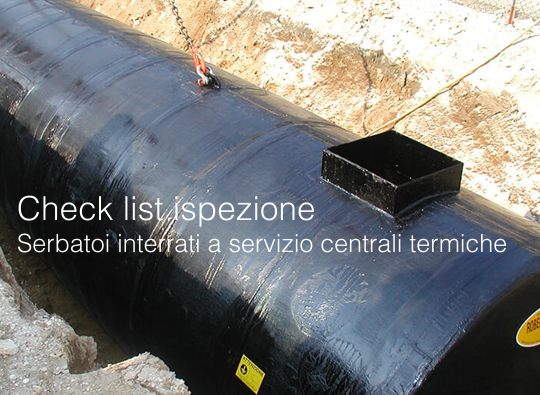 Check list Ispezione Serbatoi interrati servizio centrali termiche