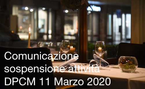 Comunicazione DPCM 11 Marzo 2020