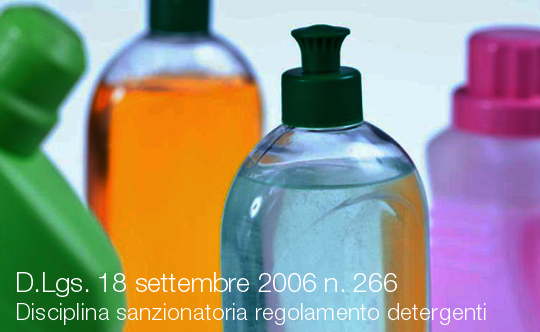 D Lgs  18 settembre 2006 n  266 Sanzioni Regolamento detergenti